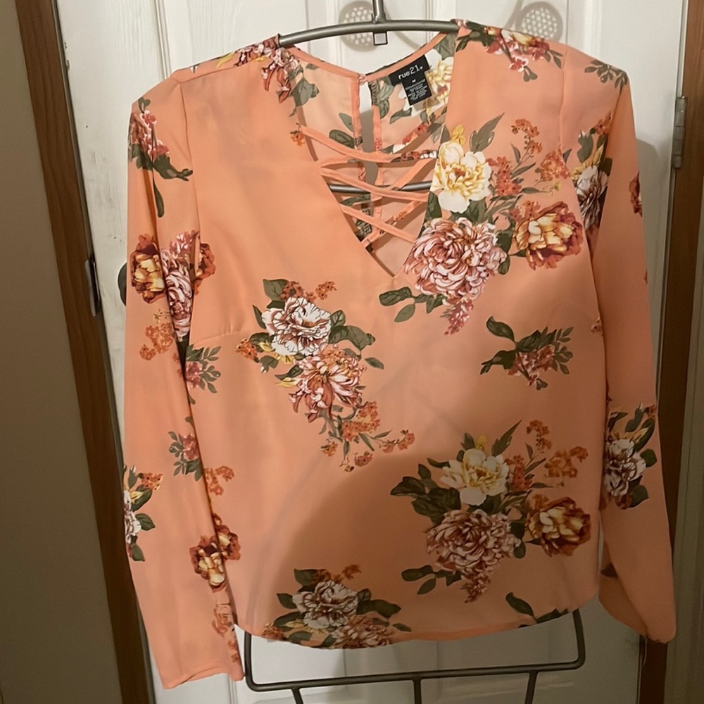 Rue 21 Pink Floral Top
